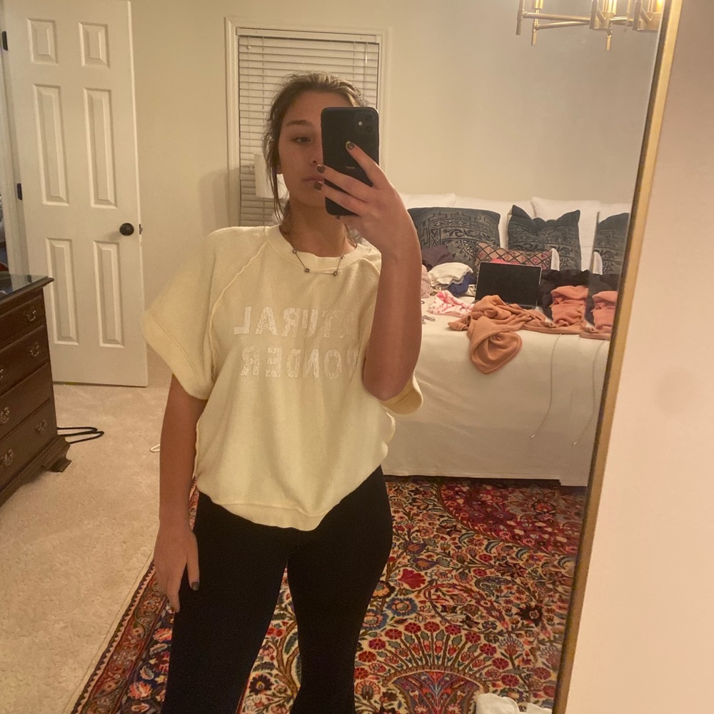 Cute free people cotton comfy Tee